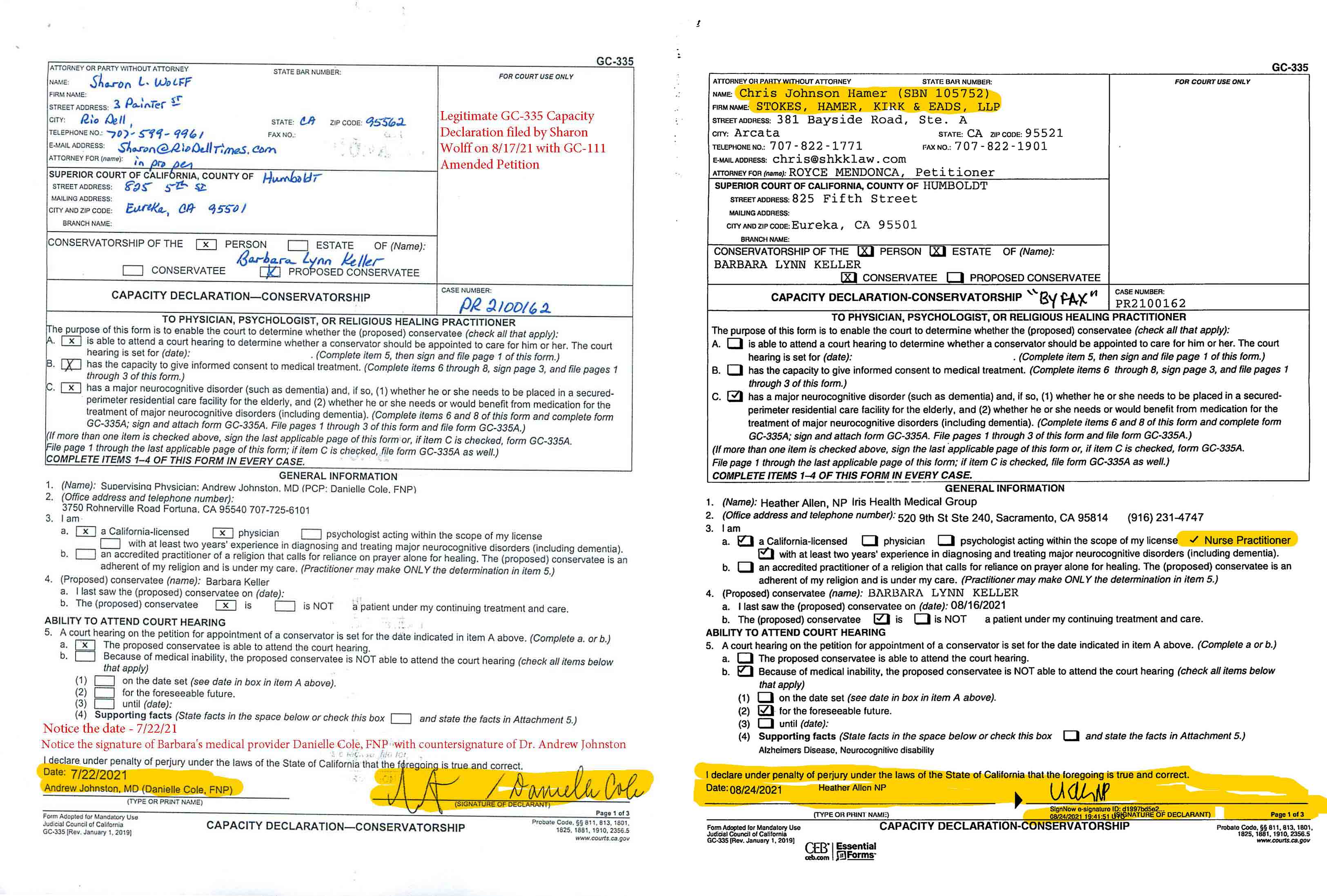 Legitimate GC-335 vs. Legally Deficient Version