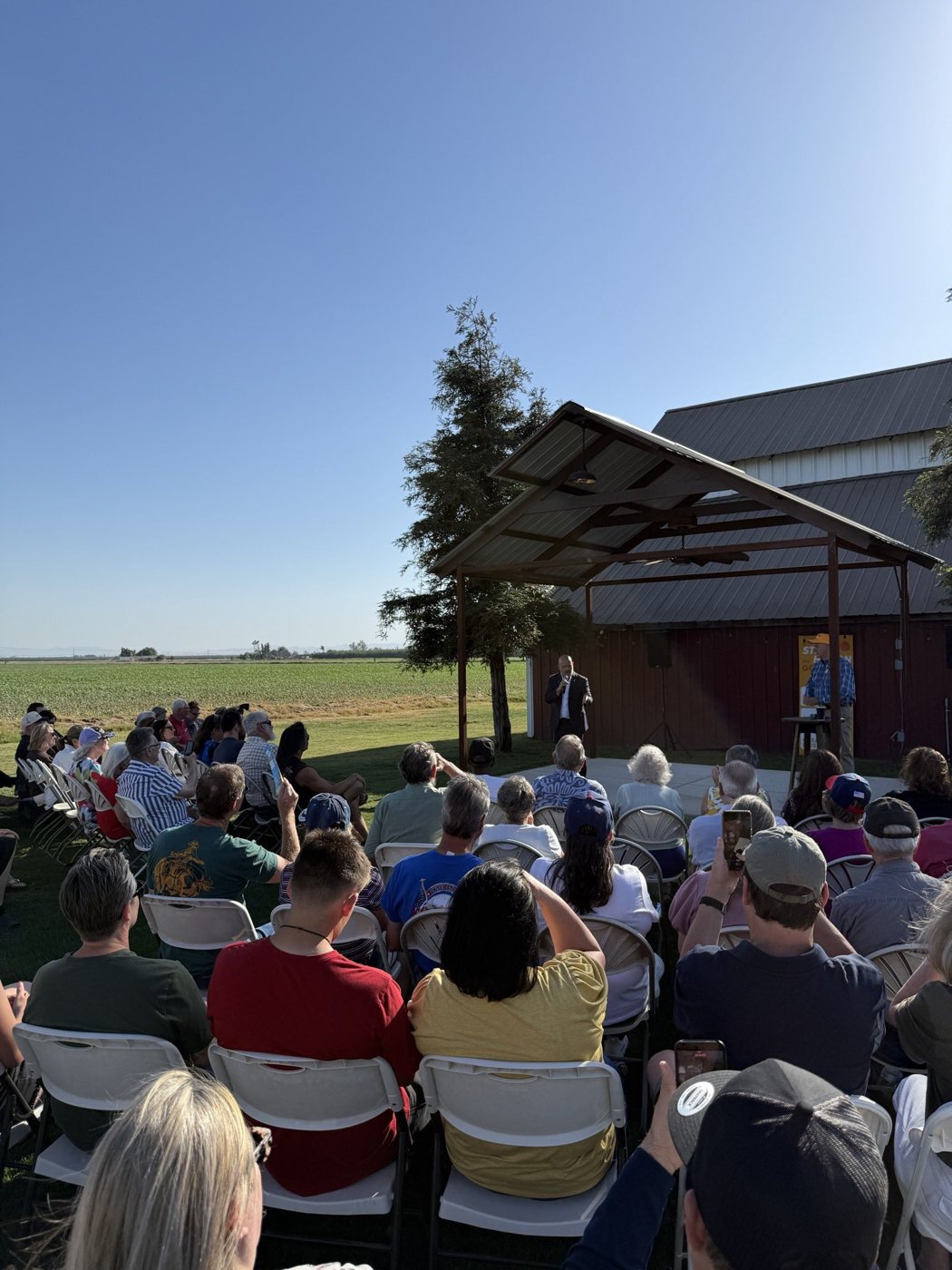 Crowd at the Califordable town hall in Hilmar
