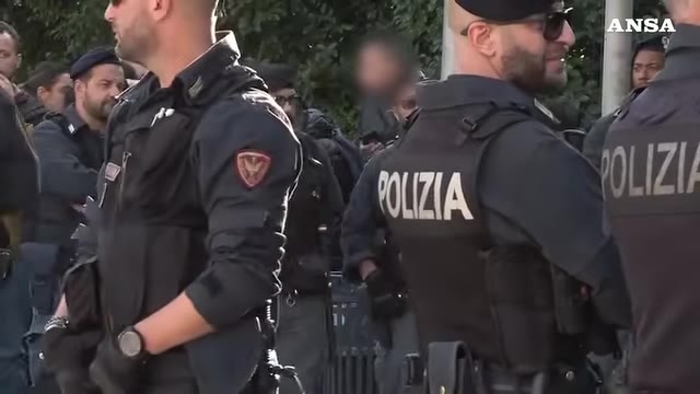 Police near Milan cathedral
