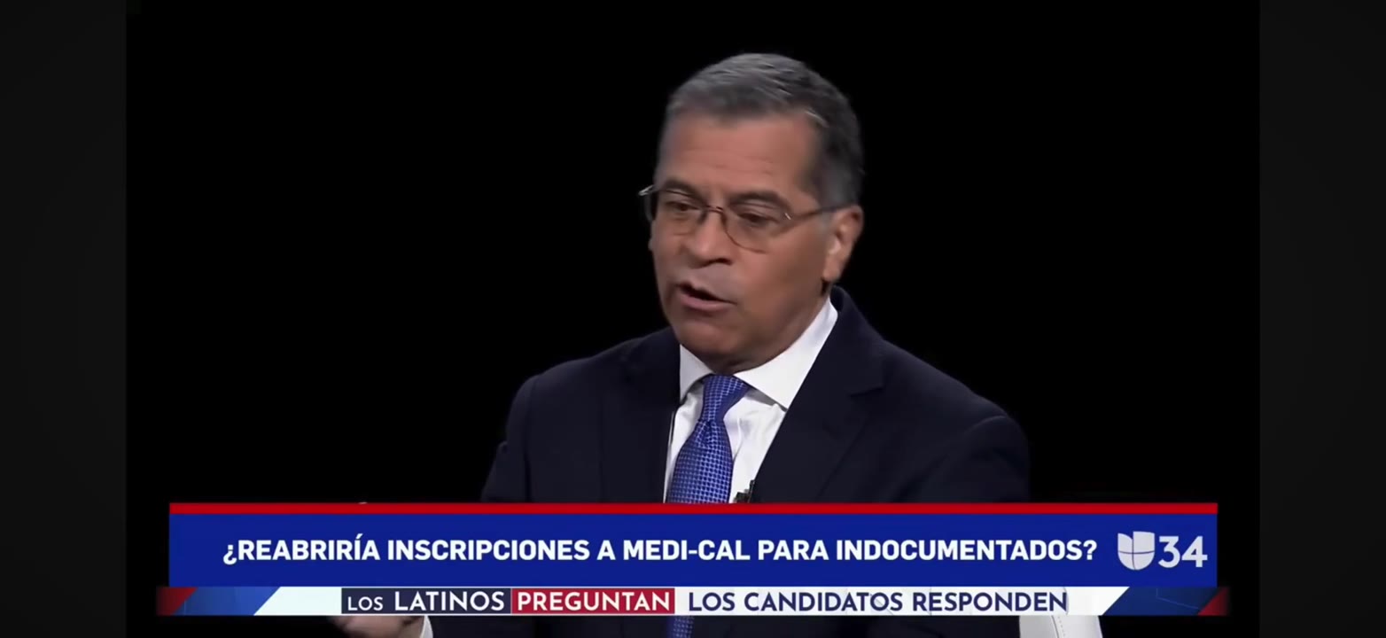 Xavier Becerra at the Univision 34 forum